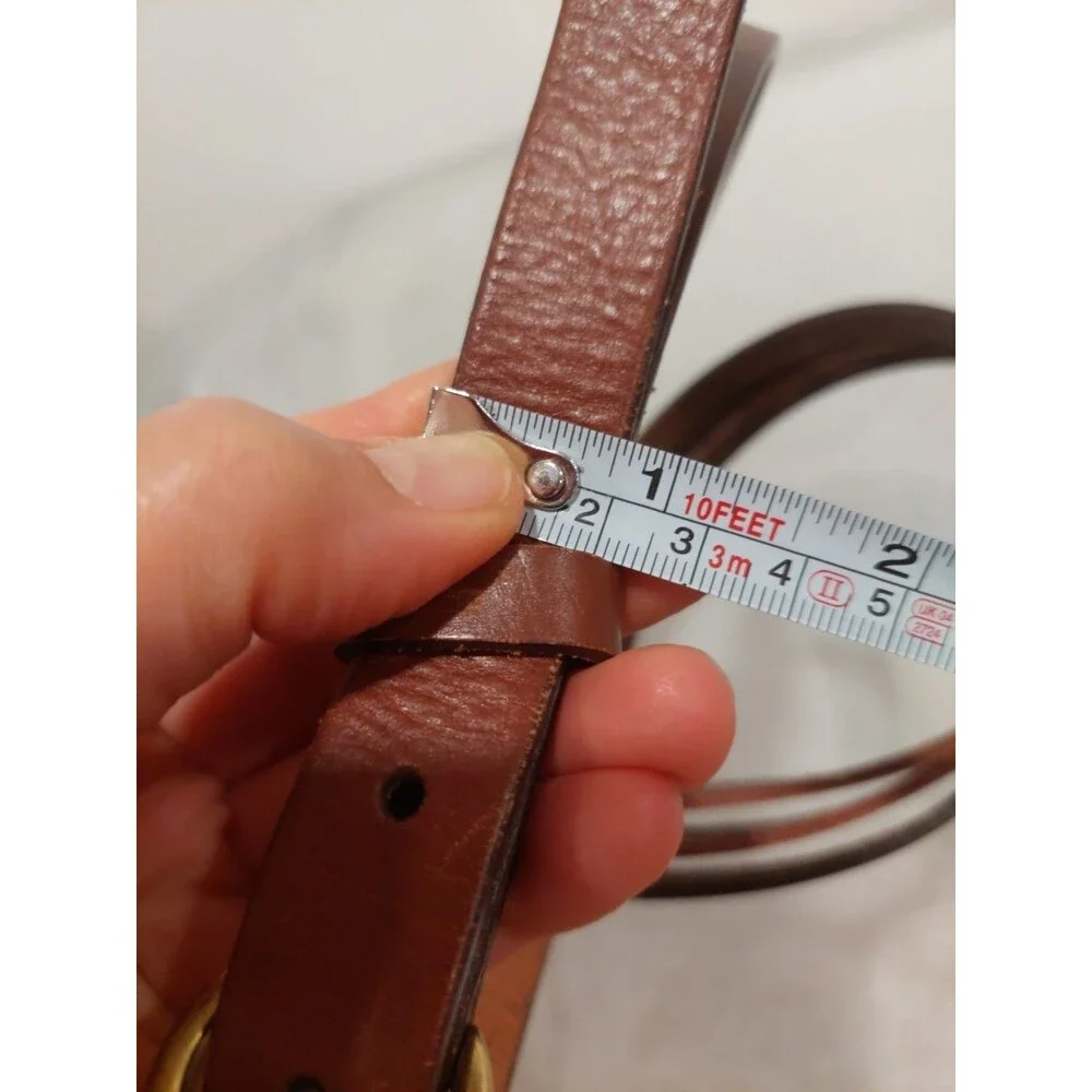 Fossil Brown Split Leather Belt Size Medium Fits 31-37